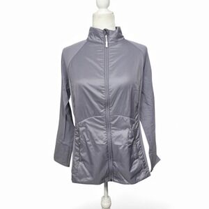 Kyodan Outdoor Full Zip Lightweight Jacket Women M Lilac Athletic Windbreaker